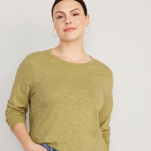 NWT OLD NAVY EveryWear Long-Sleeve T-Shirt Color: Olive SIZE MEDUIM - Picture 5 of 6